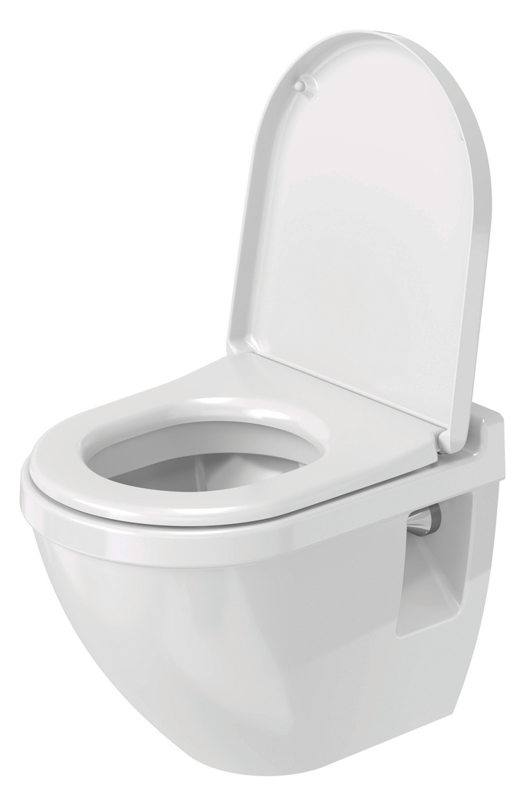 Duravit WC-Sitz Starck 3 ohne Absenkautomatik, Scharniere Edelstahl, weiß