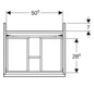 GE Renova Plan US für MWT, mit 1 Schbl. 53,8x60,5x47,3cm, Nussbaum hickory