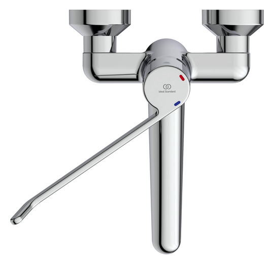 Ideal-Standard Wand-Waschtischsicherheits-Einhebelmischer CeraPlus Ausladung 200 mm, AP, absperrbare S-Anschlüsse, verchromt