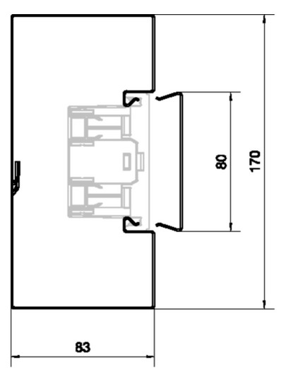Geräteeinbaukanal ST 170x85mm vz 8280qmm GEB-K 2000mm