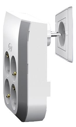 Bild Steckdosenerweiterung MultiPower 4-fach weiß-grau REV-0