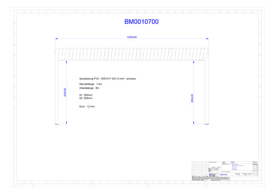 Bachmann Spiralleitung schwarz BM0010700 