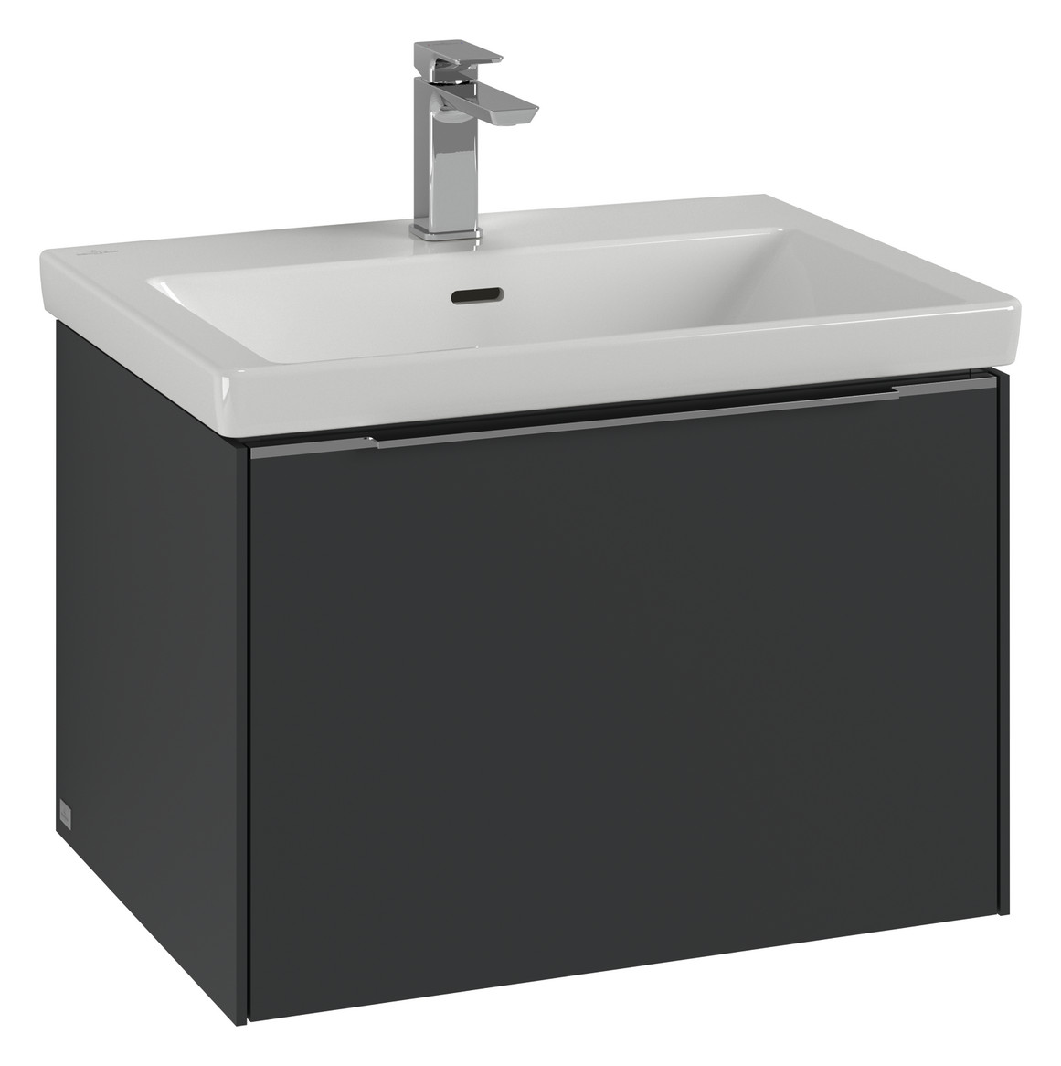 V&B Waschtisch-Unterschrank Subway 3.0 62,2x42,9x47,8cm, mit LED/Griff Aluminium glänzend, arizona oak