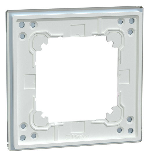 Rahmen 1f krws glz Glas f.GEB-K kristallweiß Unterputzmontage