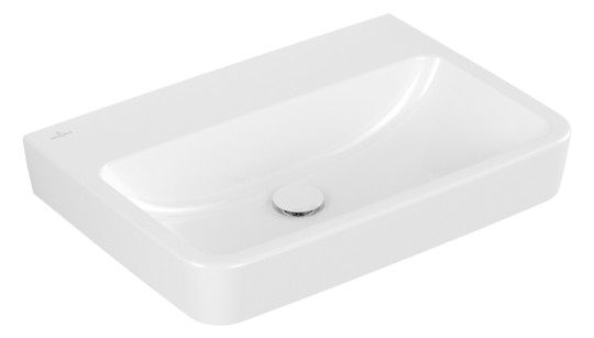 V&B Einbau-/Aufsatz-Waschtisch O.Novo 65x46cm, eckig, ohne Überlauf, weiß AntiBac C-Plus