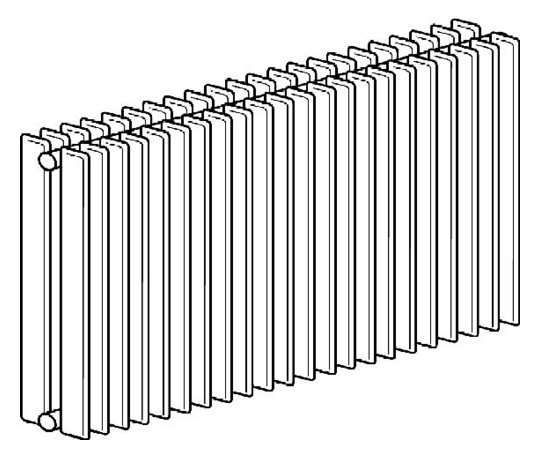 Bemm Exzellent-Radiator EXRA EX2 BL 1165 mm, BH 1800 mm, zweireihig, weiß