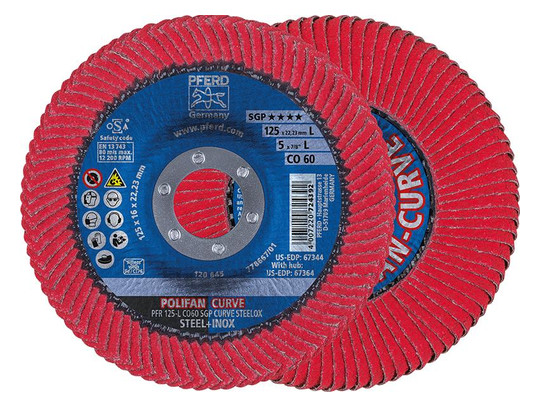 PFERD-POLIFAN-Fächerschleifscheibe PFR CURVE L -...