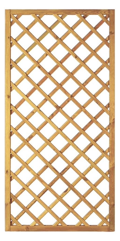 Bild Diagonal-Rankzaun 90 x 180 cm MW 10 x 10 cm Leisten 12x30mm, genagelt Rahmen 45/ - n.a.-0