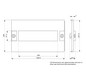 Schrank-Frontplatte 3HE B250xH150mm ST pulverbesch