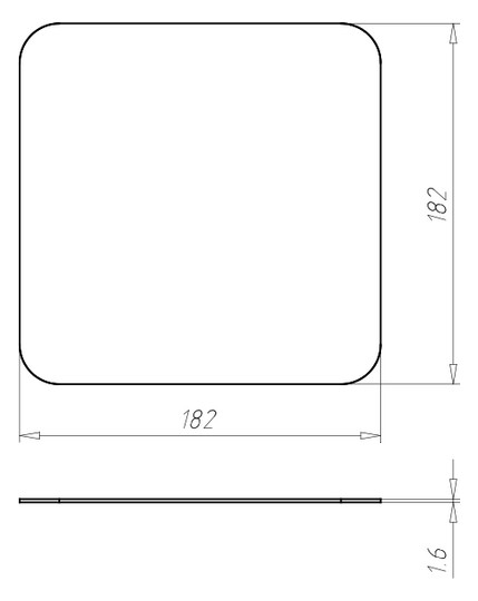 Schraubdeckel Kst 180x180mm quadrat Schraubdeckel
