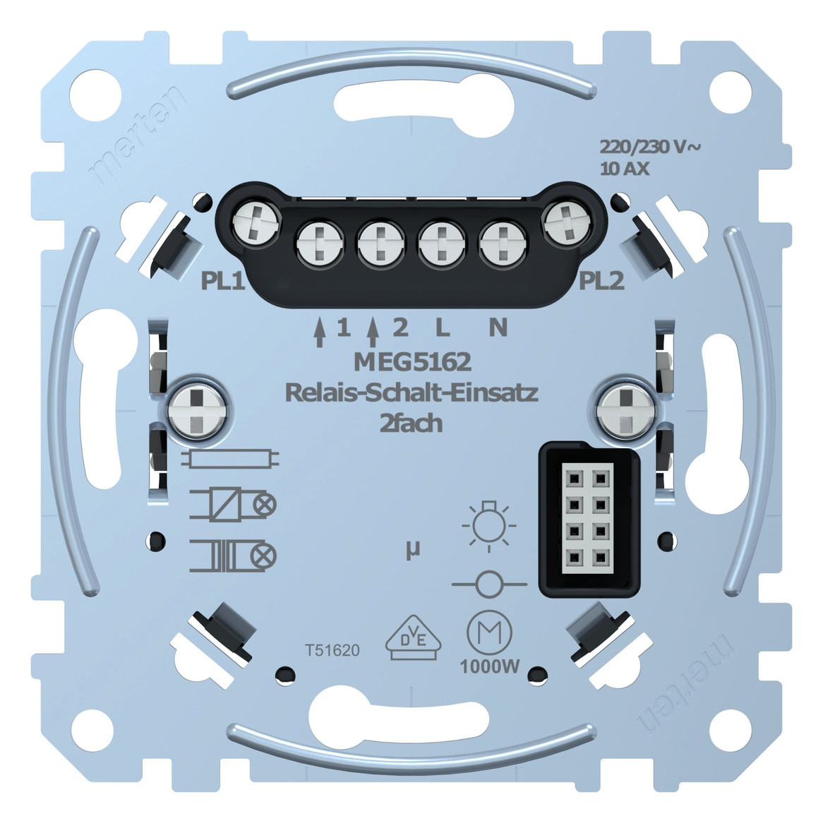 Relais-Einsatz 2kan 10A uni 0-2200W NSTeing Verwendbar mit Taste