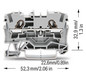 Reihenklemme 0,5-4qmm Serie 2004 1Etage 2kl gr 32A Hutschiene TH35