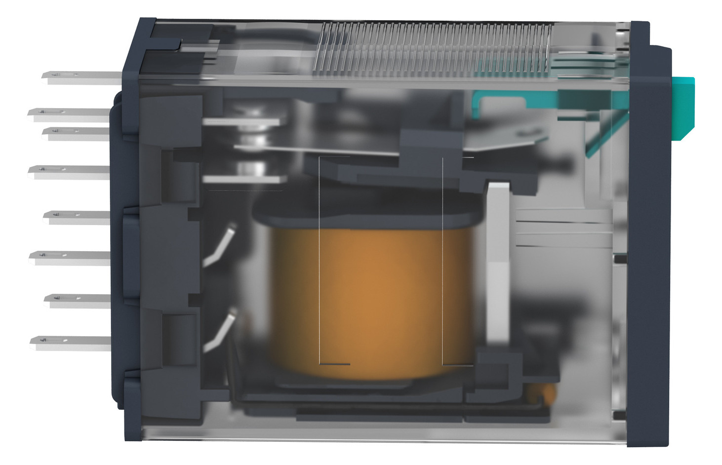 Schaltrelais 2W IP40 21x27x55mm Steckanschl