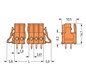 Platinenstecker Stift 4p Serie 734 or 1re 3,81mm Zinn Löt frei