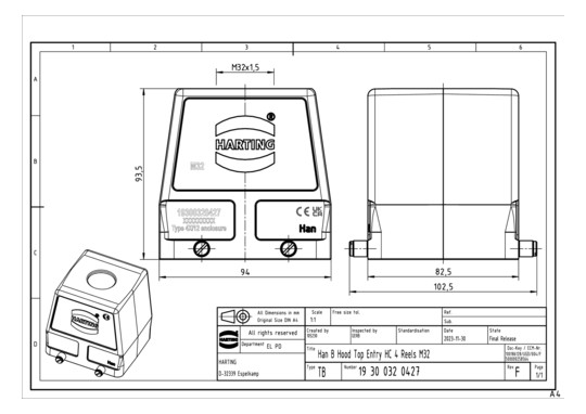 HART Tüllengehäuse M32       19300320427 
