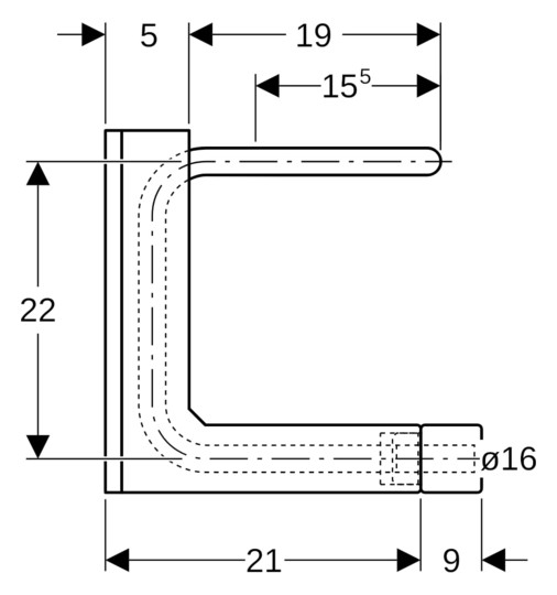 Geberit Anschlussbox PushFit Typ C Ø 16 mm, für Druckprüfung ohne Heizkörper