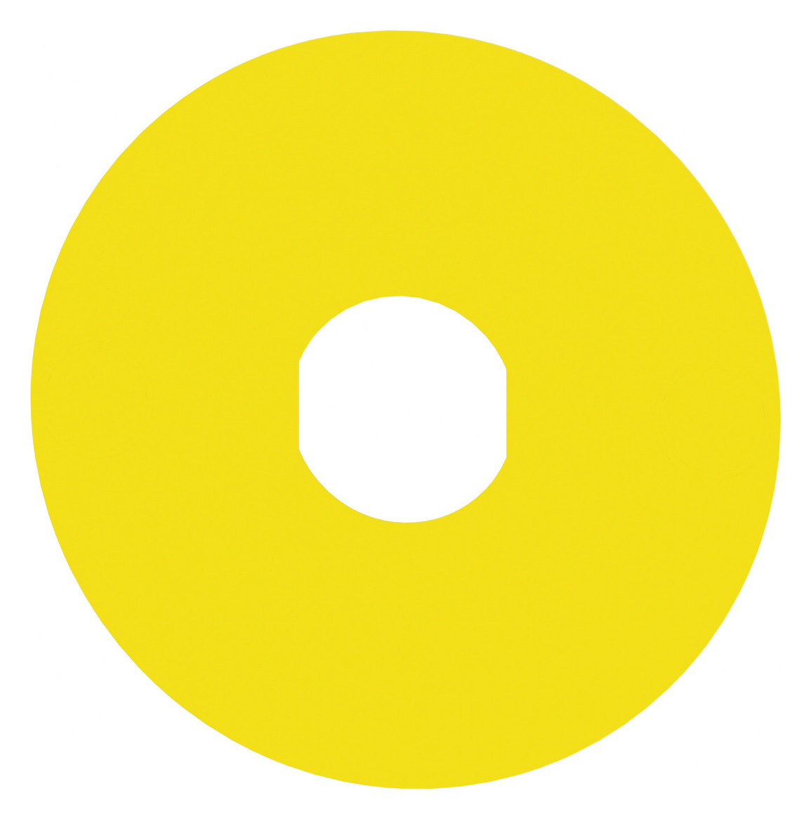 Bezeichnungsschild ge rnd NOT-AUS Ø60mm deutsch Bez.Schild