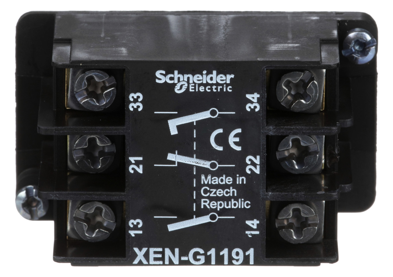 Hilfsschalterblock 1S 1Ö Frontbef 3A/AC Schraub