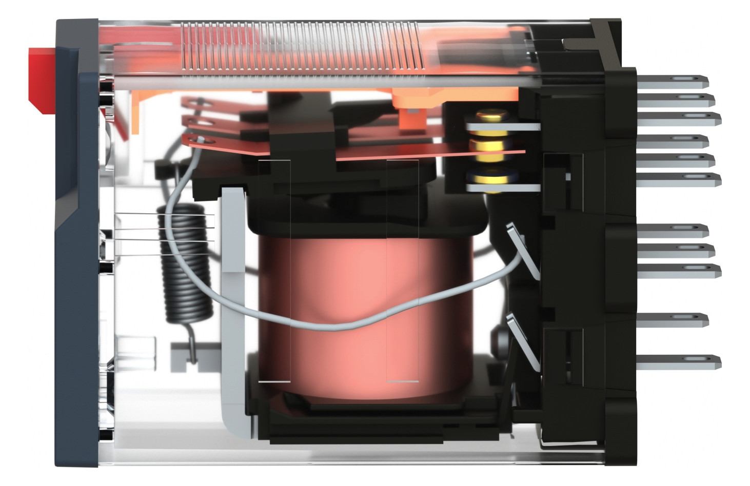 Schaltrelais 24V/AC 3W IP40 21x27x55mm Steckanschl
