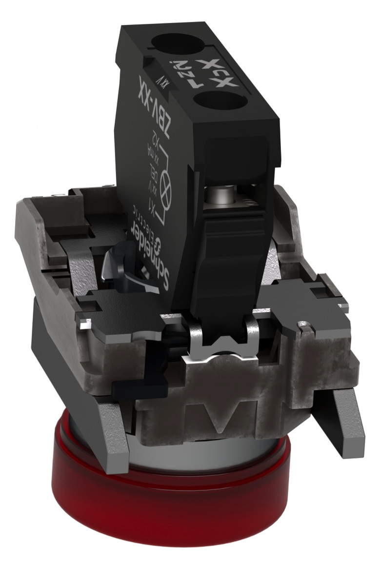 Leuchtmelder komplett 1f LED UC rnd fl Ø22,5mm rt IP65