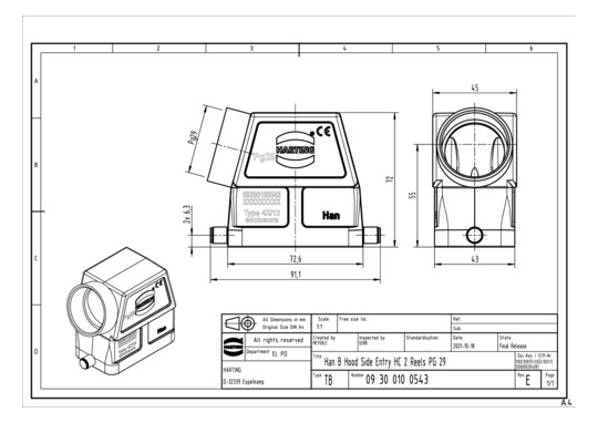HART Tüllengehäuse           09300100543 