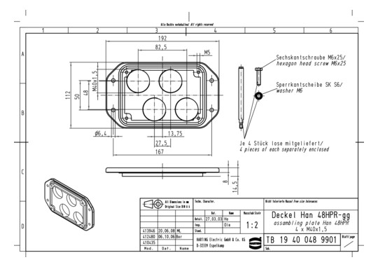 HART Han 48HPR Deckel gg M40 19400489901 
