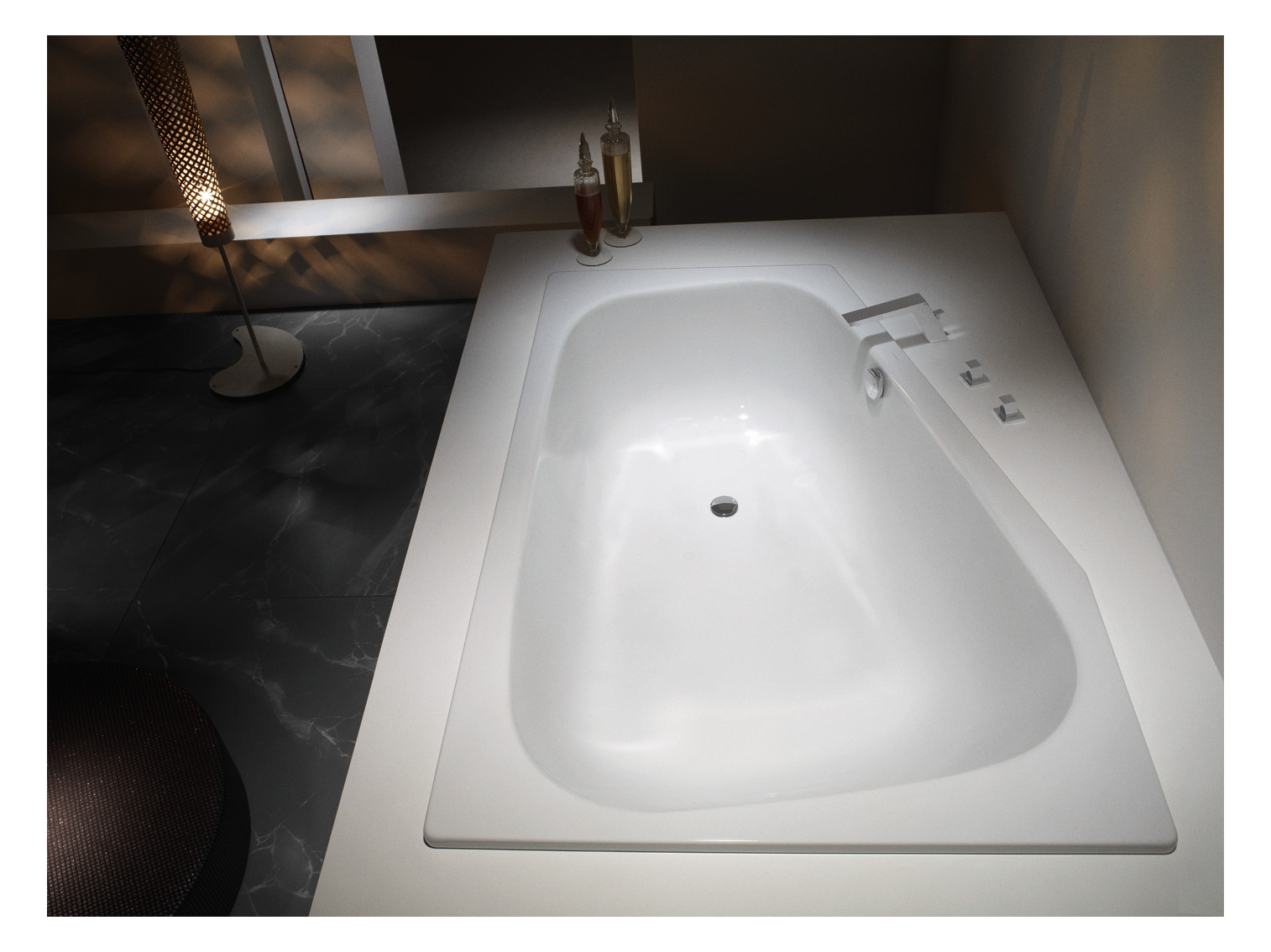 Kaldewei Badewanne PLAZA DUO 190 180x120/80cm, rechts, Griffloch, Perl-Effekt, bahamabeige Kaldewei Badewanne PLAZA DUO 190 180x120/80cm, rechts, Griffloch, Perl-Effekt, bahamabeige