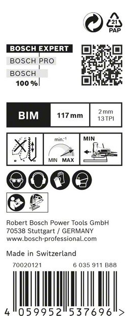 Bild Stichsägeblatt EXPERT T 308 BF Bosch VE à 25 Stück Hardwood 2-side clean-3