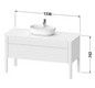 Duravit Waschtisch-Unterschrank Luv 133,8x57x74,3cm, 1 Schubkasten, 1 Auszug, stehend, Nachtblau Seidenmatt