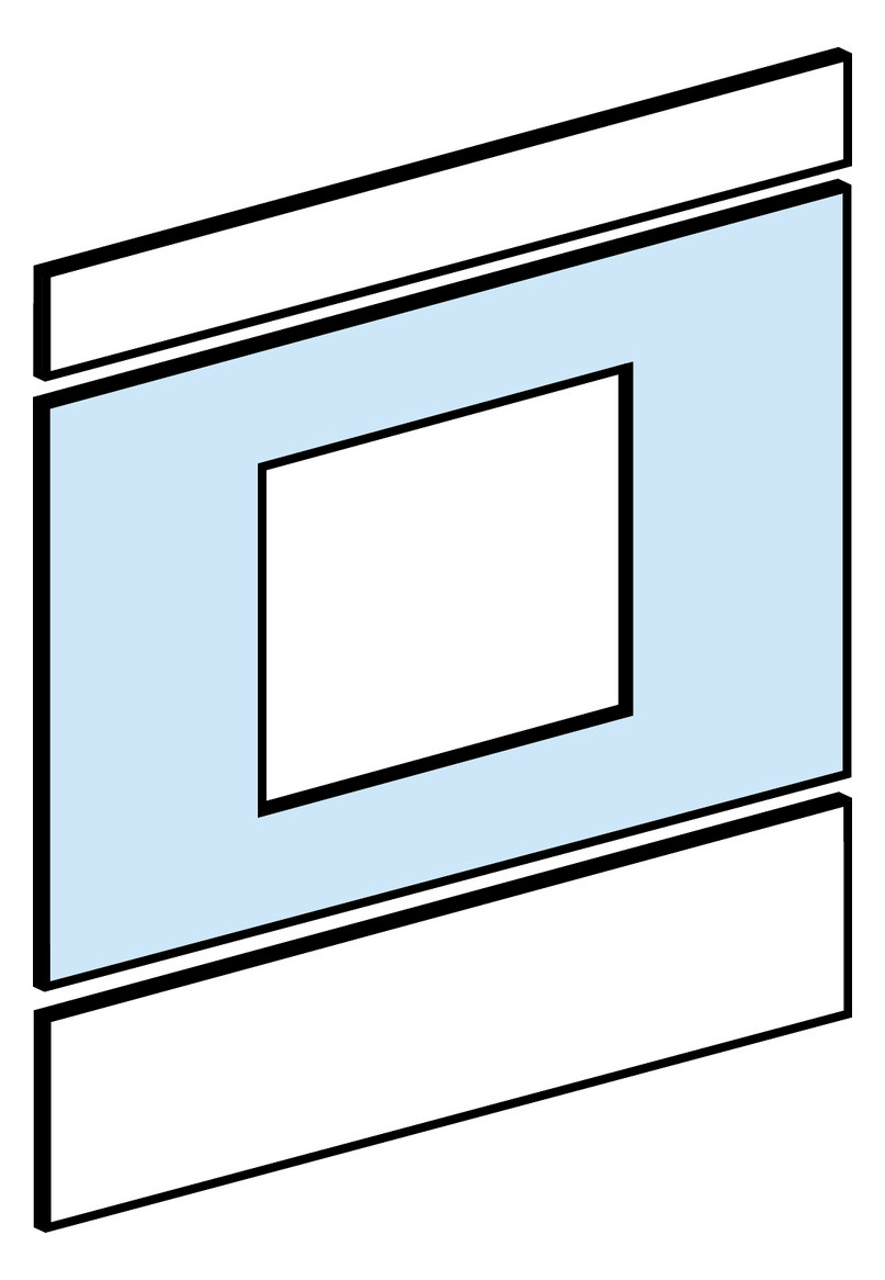 Schrank-Frontplatte 9HE B500xH450mm ST pulverbesch