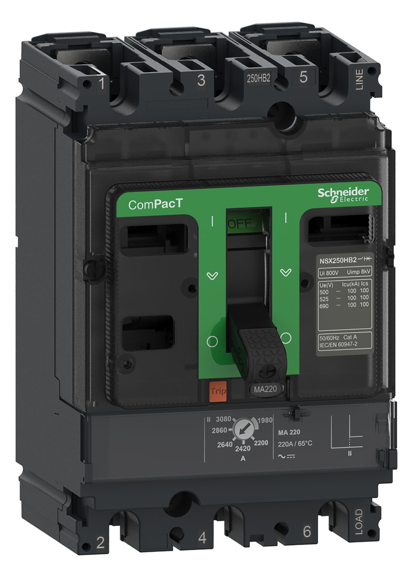 Motorschutzschalter 3p 220A/Iu 690V Einb IP40 Festeinbau magnetisch