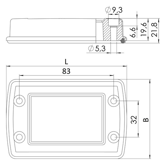 WISKA Rahmen für           CF 6-10 V0 BK 