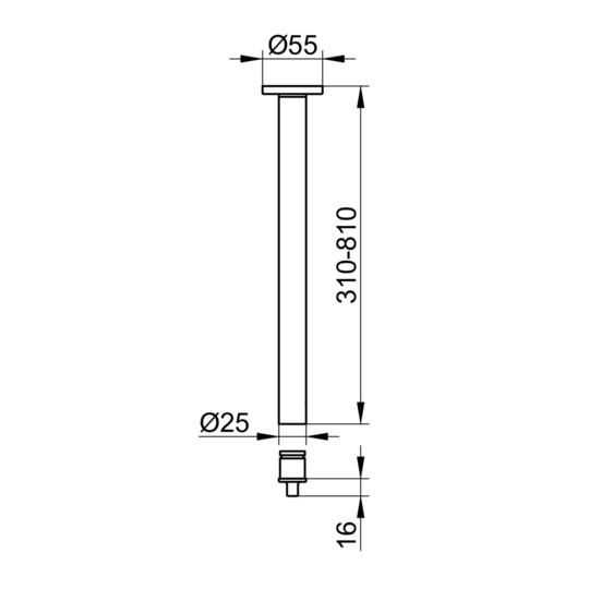 KEUCO Deckenabhängung Plan Set, Aluminium silber-eloxiert, 700 mm