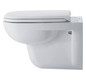 Duravit WC-Sitz D-Code Compact ohne Absenkautomatik, Scharniere Edelstahl, weiß