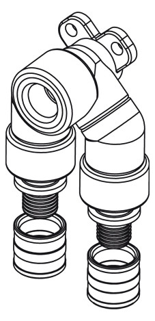 aquatherm Durchflusswandscheibe grey pipe 16 mm x 1/2" IG x 16 mm, parallel