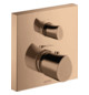 hansgrohe Fertigmontageset Axor Starck Organic UP-Thermostat, mit Ab- und Umstellventil, polished red gold