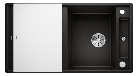 BLANCO AXIA III 5 S m. Glasschneidbrett SILGRANIT schwarz