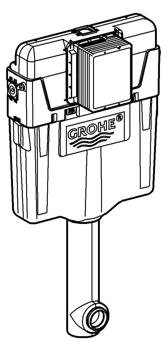 GROHE WC-UP-Spülkasten GD 2 6-9 l, einstellbar