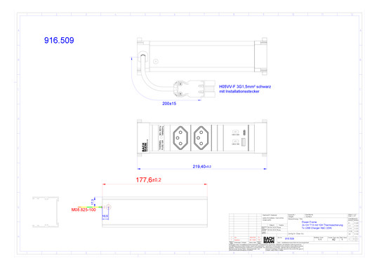 Bachmann POWER FRAME S 2xCH      916.509 