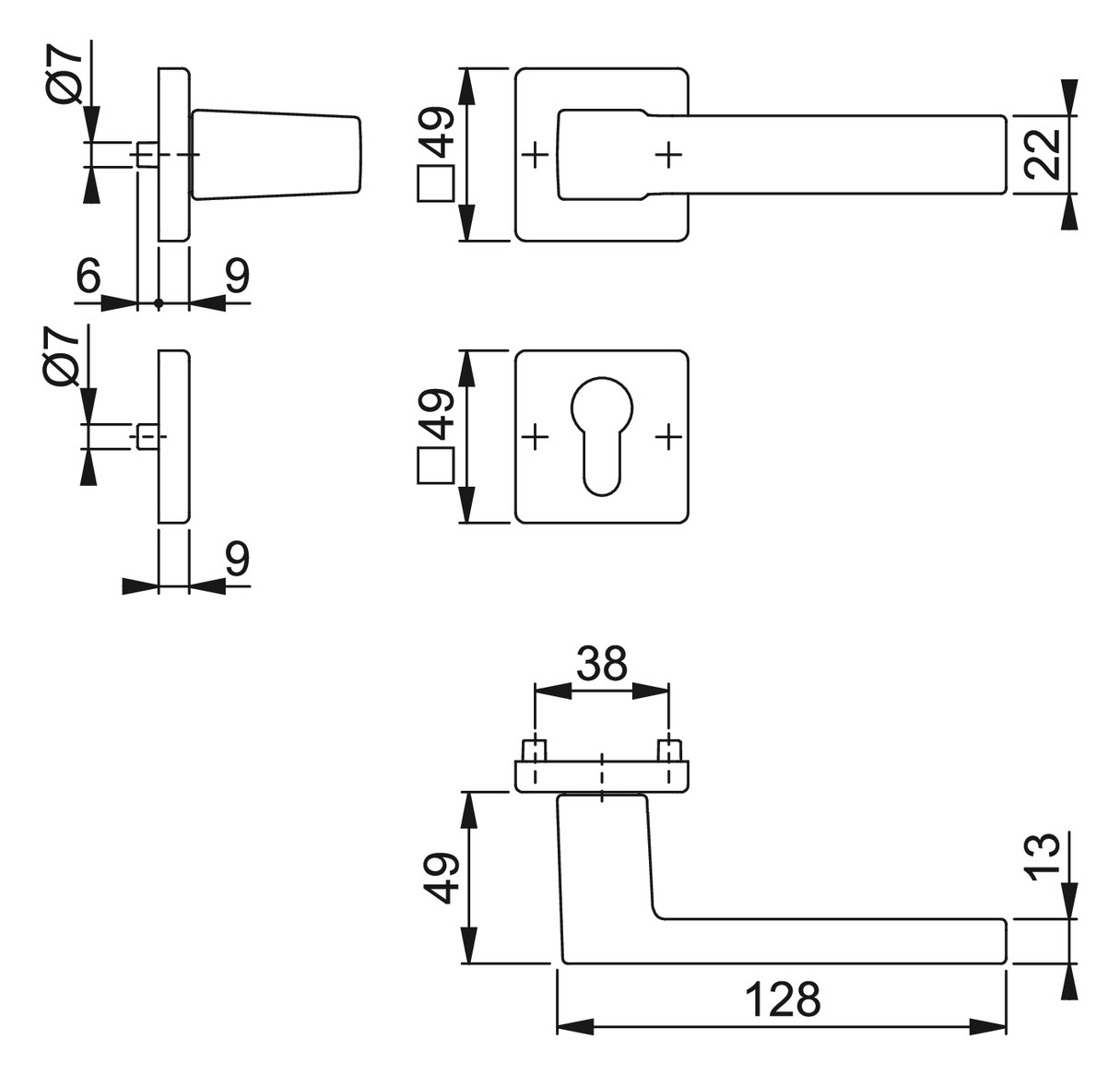Bild Austin 1769/843KV/843KVS Rosette ,PZ,8,F1,TS37-42 - HOPPE-1