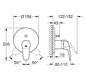 GROHE Fertigmontageset Eurostyle UP-Wannen-Einhebelmischer, geschlossener Metall-Hebelgriff, chrom
