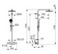 HANSA Duschsystem HANSAVIVA Regenbrause, Thermostat, Wandmontage, Stahl gebürstet