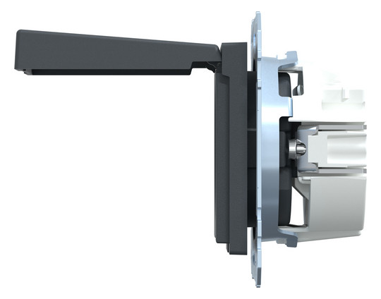 Steckdose 1f anth mt System M UP Klappd IP20