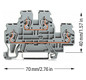 Reihenklemme 0,08-2,5qmm Serie 870 24A 2Etagen 2kl gr Hutschiene TH35