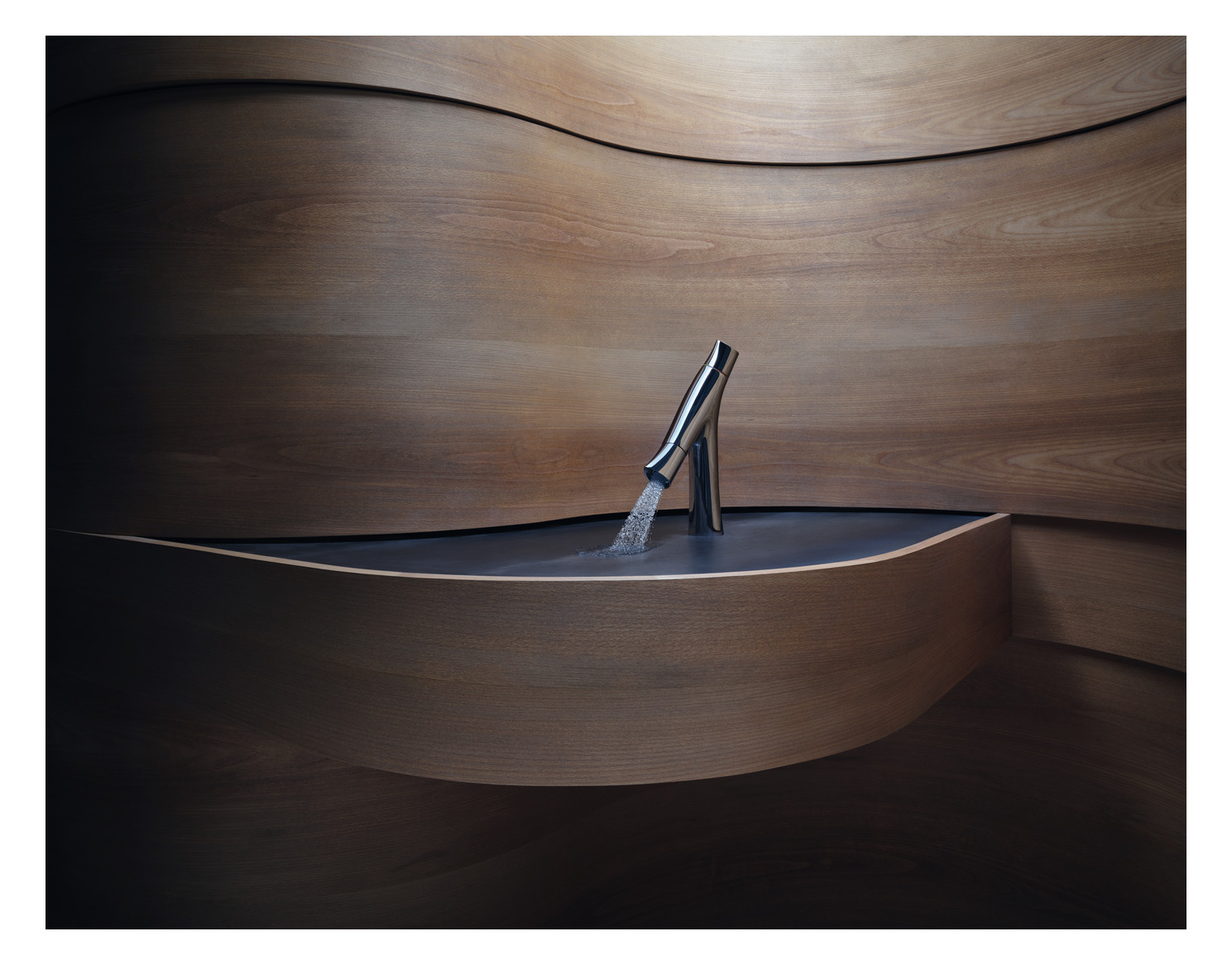 hansgrohe Waschtisch-Zweigriff-Armatur 80 Axor Starck Organic Ausladung 116mm, mit Zugstangen-Ablaufgarnitur, chrom