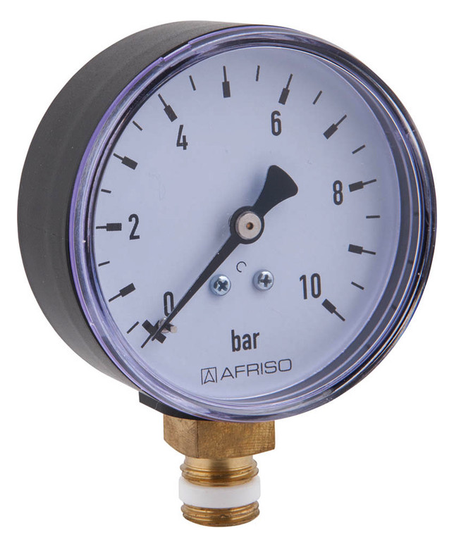 Afriso Rohrfedermanometer RF 63 radial 0/4 bar, G 1/4 B, Gehäuse-d= 63mm