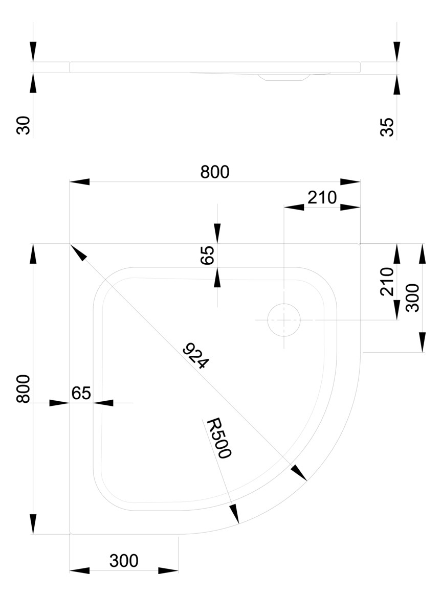 Duschwanne BetteCorner 5399 80x80x3,5cm, ägäis