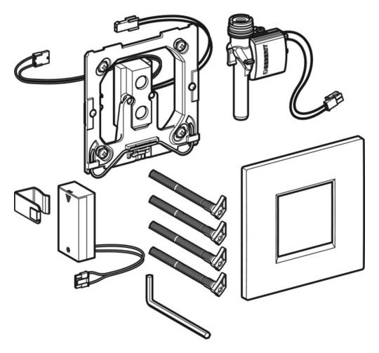 Geberit Infrarot-Urinal-Steuerung Typ 30 Batteriebetrieb, Zinkdruckguss, chrom matt