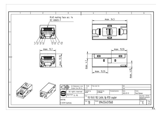 HART RJI RJ45 10G Cat6 8p    09455451560 