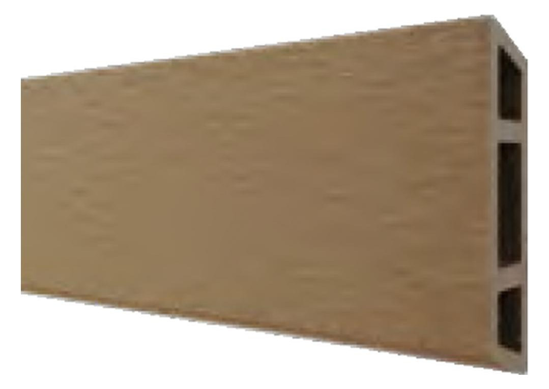 Bild HANÖ-Serie KARAMEL 21 Lamellen BPC-Rhomb us-Steckzaun 20 x 75/68 x 1793 mm - n.a.-1